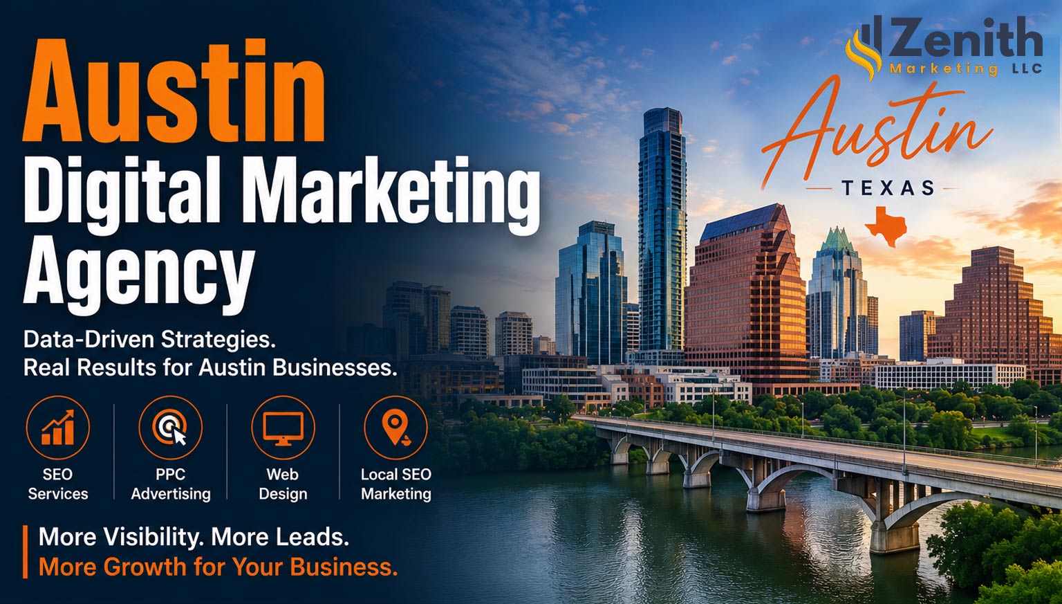 Austin Digital Marketing Agency helping local businesses grow through SEO, PPC and AI-powered marketing